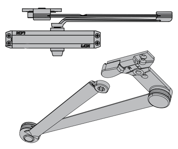 1250 SPRING CUSH ALUM CLOSER, SIZE 1-5 TBSRT - Surface